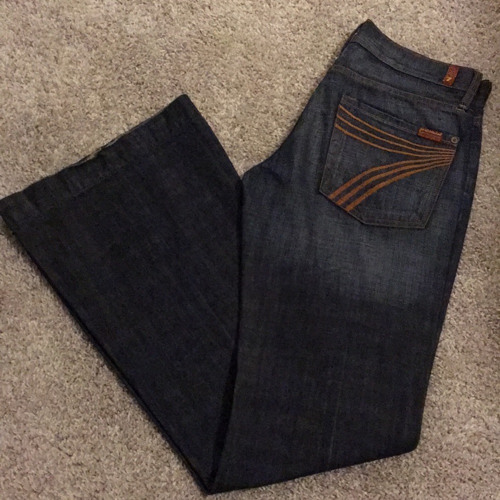 7 for all Mankind wide leg jeans